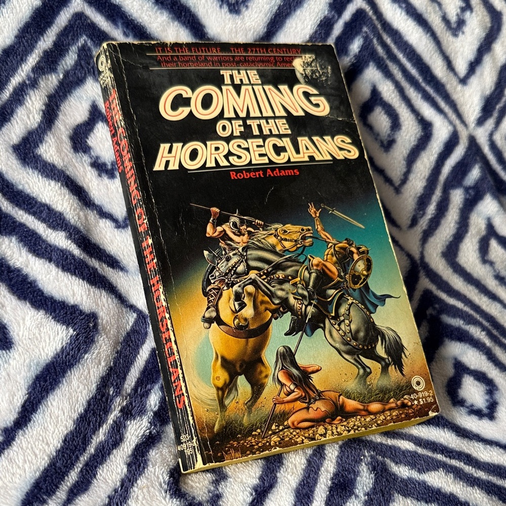 The Coming of the Horseclans by Robert Adams - Vintage Paperback, Black Cover